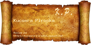 Kucsera Piroska névjegykártya